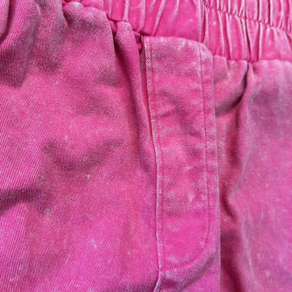 New In | Women’s pink, high waisted, thick banded shorts - Picture 5 of 16
